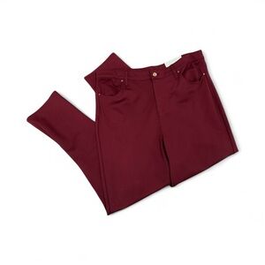 Chico’s Burgundy Straight-Leg slim leg 14R